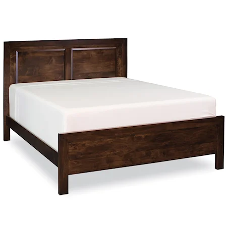 Queen Panel Bed with Block Feet